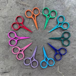 Stainless Steel Mini Embroidery <b>Scissors</b> Rich Magenta Coated Fine Point Thread Cutting <b>Sewing</b> Craft Tool Professional Hair Sciss - Product Image 6