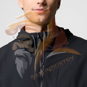 New Arrival Adjustable Wholesale <b>Men</b> Windbreaker Hooded <b>Jacket</b> Hot Selling Wholesale <b>Lightweight</b> Windbreaker <b>Jacket</b> - Product Image 5
