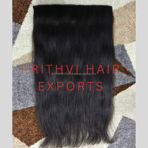 Lot de 5 queues de cheval noires Premium Remy Clip-In - Product Image 6