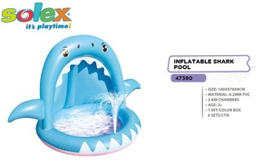 Piscine gonflable Shark Sprinkler avec auvent pour les jeux aquatiques à partir de 3 ans - Product Image 2
