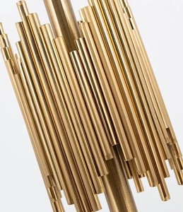 Table lamp bedside lamp modern lighting gold lamp brass finish decorative lamp fabric lampshade drum shade contemporary design - Product Image 2