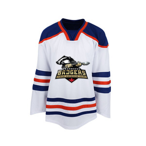 Jersey de Hockey sobre Hielo Personalizado, Sublimado, 100% Poliéster, Tela de 220g, Alta Calidad, Antibacteriano, Cuello en V, Ropa Deportiva - Product Image 1