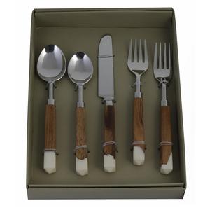 Cubiertos de Acero Inoxidable 18/10 con Acabado Espejo y Mango de Resina, Juego de Cubiertos a Precio Accesible, Cuchara, Tenedor y Cuchillo para Cena - Product Image 2