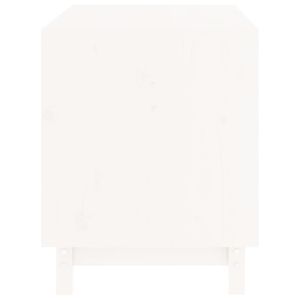 Casa para Perros de Madera de Pino Sólido Blanca, Resistente, de 27.6 x 19.7 x 24.4 Pulgadas, Casas y Muebles para Mascotas - Product Image 6