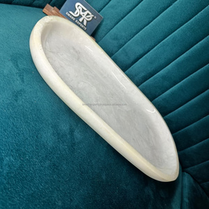 White <b>Marbled</b> Resin Handmade Customized Shape Angel Style Tray for Makeup Jewelry <b>Candle</b> Storage and Modern Home Decoration - Product Image 1