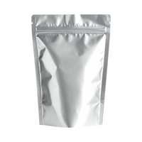 Pochette Doypack Premium en Aluminium 165x250+45mm avec Fermeture Éclair Refermable, Feuille Métallisée PET/AL/LLDPE de Haute Qualité pour Aliments, Étanche