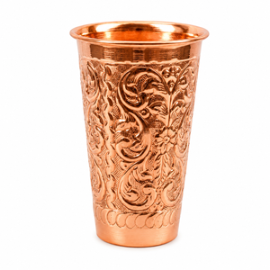 Copper Cup Vintage Filigree Engraved Metallic <b>Tumbler</b> <b>Set</b> Elegant Moscow Mule Glassware for Corporate Gifts Custom Logo Bulk - Product Image 6