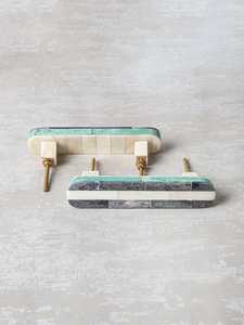 Poignées de porte amovibles en os vert coloré, design côtier, pour meubles, intérieur, cuisine, commode, décoration Diwali - Product Image 3