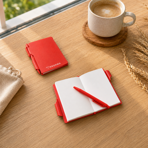 Portable Wheat Straw Pocket Notebook with Pen Mini Travel <b>Memo</b> <b>Pad</b> Compact Writing Notepad for School Office Promotional Gift - Product Image 4