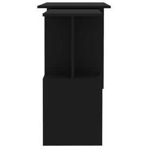 Escritorio de esquina de madera de ingeniería negra 78,7 "x 19,7" x 29,9 "para uso en computadora - Product Image 6