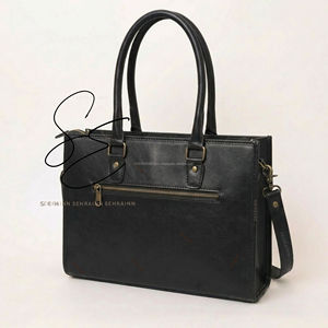 Sac fourre-tout en cuir véritable à poils, fait main, avec sangle bandoulière, sacoche de bureau pour femme, OEM - Product Image 4
