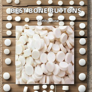 Botones de Hueso de Búfalo Hechos a Mano en India, Ecológicos, con Diseño Plano de Mascota Religiosa, Acabado Natural Pulido, Artesanía de Primera Calidad - Product Image 1