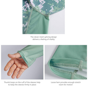 Camisa de Pesca de Manga Larga, Ligera, de Secado Rápido, Protección Solar, para Actividades al Aire Libre, 100% Poliéster, Color Sólido - Product Image 3