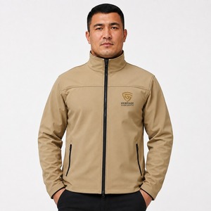 Blouson Softshell Homme d'extérieur Automne Hiver Chaud Coupe-Vent Entièrement Zippé Décontracté Rembourré Respirant Imperméable - Product Image 1
