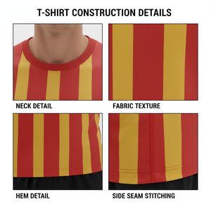 Custom Striped Soccer Jersey Short Sleeve Football <b>Shirt</b> 100% <b>Polyester</b> Quick Dry Match Uniform - Product Image 6