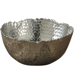 High End Vintage Metal Bowl Elegant Decorative Accent for Dining <b>Table</b> Display Designer Safe Plated Disposable Shopping - Product Image 3