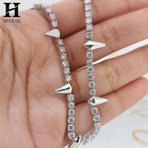 Collar de cadena de tenis con púas de garra de pantera negra, joyería hip hop personalizada para hombres y mujeres - Product Image 5