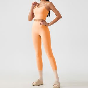 Ensembles de sport pour femmes de haute qualité, respirants et légers, avec soutien-gorge de sport et leggings à taille élastique, extensibles dans les quatre sens, pour le yoga - Product Image 2