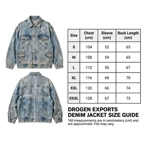 Veste en jean pour homme, style vintage tendance, design effiloché, streetwear, coupe ample, en coton respirant, délavée, bleu élégant, vente en gros - Product Image 5