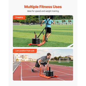 Slitta in Acciaio per Allenamento con Pesi, Attrezzatura Fitness a Carico Variabile che Migliora la Velocità nell'Esercizio Atletico - Product Image 3