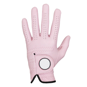 Gants de golf pour femmes avec logo personnalisé, en cuir de cabretta rose véritable, doux et de qualité supérieure, en peau de mouton, pour dames - Product Image 6