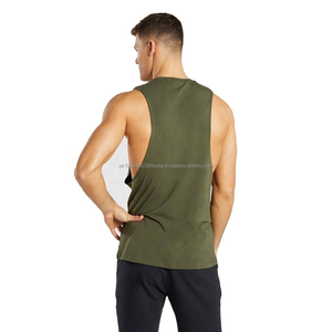 Custom Casual <b>Vest</b> Plus Size Cotton Men <b>Slim</b> Tank Top Gym Fitness Muscle Workout Plain Gym Tank Tops for Men - Product Image 5