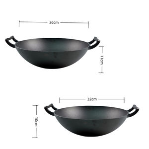 Wok Versátil de Acero Inoxidable con Fondo Redondo, Resistente, Profesional, Capacidad de 20L, Mango de Madera, Apto para Lavavajillas - Product Image 4