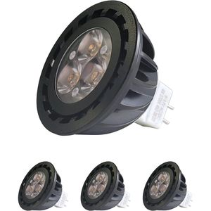Set di 4 Lampadine LED MR16 Aggiornate per Illuminazione Paesaggistica, 5W GU5.3 Non Dimmerabili, 9-17V AC/DC, Faretto da Esterno Impermeabile per Giardino - Product Image 1