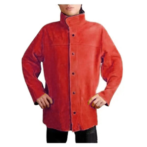 Veste de soudage en cuir, vêtements de sécurité industrielle antistatiques pour soudeurs, tenue de protection pour travaux à haute température et incendie - Product Image 5