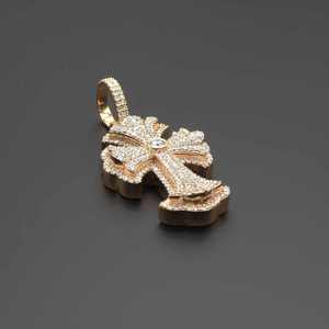 ราคาขายส่ง จี้พระเยซูรูปกางเขนเงินแท้ 925 พร้อมสร้อยคอประดับเพชร VVS โมอิสซาไนต์ สไตล์ฮิปฮอป ดีไซน์แบบไอซ์เอาท์ - Product Image 3