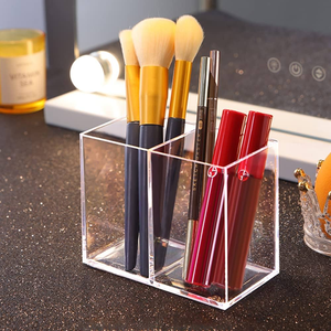 Organisateur de bureau en acrylique pour pinceaux de maquillage et gloss à lèvres, conteneur de rangement pour outils cosmétiques et stylos - Product Image 5