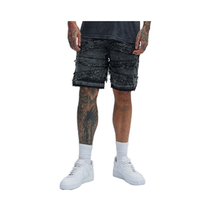 Pantalones cortos vaqueros rectos con estampado ecológico deportivo de alta calidad Nuevo diseño bordado personalizado para hombres - Product Image 1