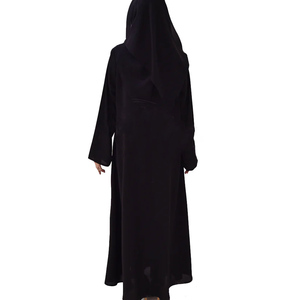 Vestido Abaya Musulmán Tradicional Modesto para Adultos, Cuello Alto, Manga Larga, Dobladillo Acampanado, Largo MAXI, Satén Sin Costuras, Ligero y Transpirable - Product Image 5