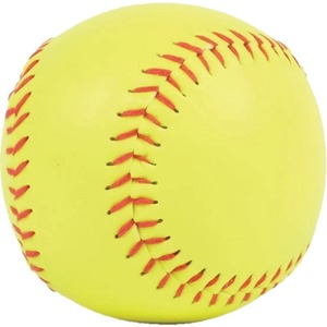 Pelota de Softbol Amarilla con Costuras Rojas, Tamaño Estándar, Diseño Duradero - Product Image 4