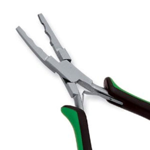 Stainless Steel <b>Strong</b> Hold 1-Piece Hair Extension Pliers Kit Curved Handle Micro Ring <b>Glue</b> Keratin Bond - Product Image 2