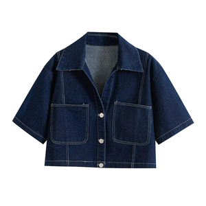 Camisa Básica de Manga Larga con Botones para Mujer, Estilo Urbano, Ecológica, Hombros Caídos, Venta al Por Mayor - Product Image 3