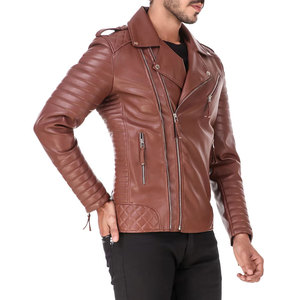 Casual Winter <b>Jacket</b> With Smooth Texture Style For Modern <b>Men</b> Leather <b>Jacket</b> Street Fashion - Product Image 4