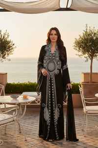 Vente en gros de kaftans musulmans, vêtements islamiques, mode traditionnelle, légers, longs jusqu'au sol, pour soirées et fêtes, JALABIYA - Product Image 3