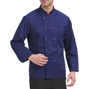 เสื้อเชฟผู้ชายคุณภาพพรีเมียมราคาถูก สีพื้น ผลิตจากผ้าฝ้าย - Product Image 1