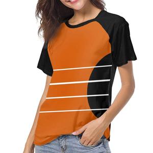 Wholesale Custom Logo Women's T-shirts Summer Soft Neck Short Sleeve Casual Crop Top Ladies Sexy Fitted Blank Shirt Polyester - Product Image 2