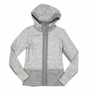 Drop Shoulder Hoodies Boxy Cropped Zip-Up Hoodies Doble cremallera Doble capa Bordado Patrón sólido Básicos para invierno - Product Image 1