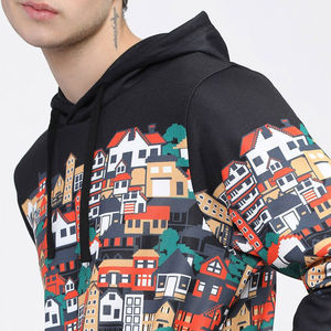 Sudadera clásica para hombre con tacto de algodón suave, corte relajado, manga larga, ideal para clima frío, estilo casual urbano. - Product Image 5