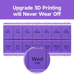 Organizzatore Settimanale Extra Large AM PM per Pillole, Porta Medicinali XL 7 Giorni, Contenitore per Pillole Giorno/Notte, Ampio Spazio per Medicinali - Product Image 3