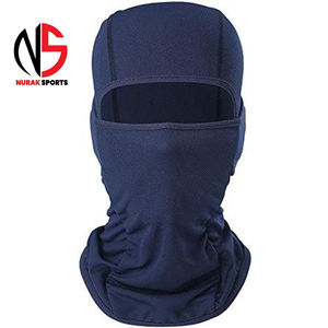 Pasamontañas de malla negra transpirable para motocicleta, máscara facial para entrenamiento de ciclismo, deportes al aire libre, color sólido, de secado rápido. - Product Image 5