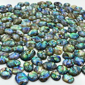 Concha de abulón con doble cristal y gema tallada en forma de rosa para la fabricación de anillos y colgantes para mujeres. - Product Image 3