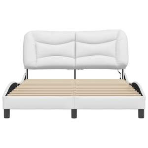 Cadre de lit Hvar blanc 53,9''x74,8'' avec éclairage LED sans matelas - Product Image 5