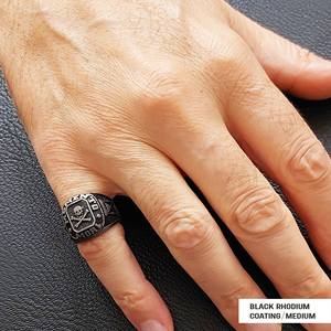 Bague Maçonnique BOJ 021 Personnalisée en Argent et Diamant, Bague de Diplôme Universitaire Unisexe, Cadeau pour Fêtes et Occasions Spéciales, Prix Bas - Product Image 4