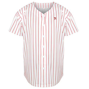Camisa de Béisbol Cómoda y Transpirable con Botones, Material Suave, Manga Corta, Fácil Movimiento para Uso Deportivo Regular - Product Image 1