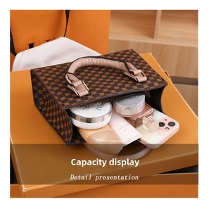 Classic Luxury Designer Plaid Crossbody Handbag Retro Casual Two Strap Zipper <b>Square</b> Shoulder Bag For Women - Product Image 6