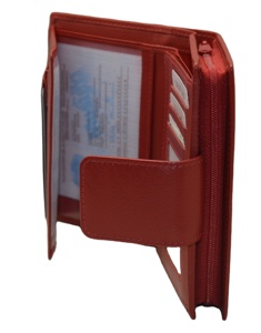 Luxurious Ladies Short <b>Wallet</b> Genuine Leather RFID Blocking Button <b>Trifold</b> Card Organizer Fashionable Travel Purse Women Girls - Product Image 4